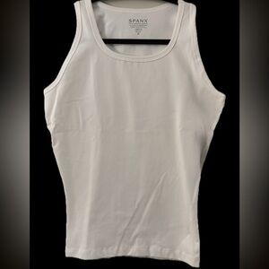 SPANX White Cotton Compression Tank, Size Medium, NWT
